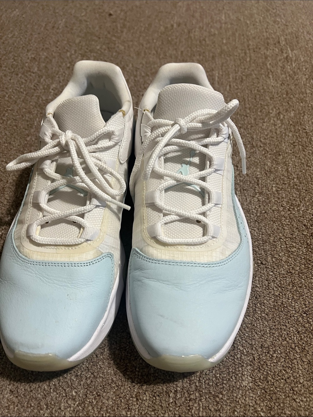Jordan Women's White & Light Blue Low-Top Sneaker
